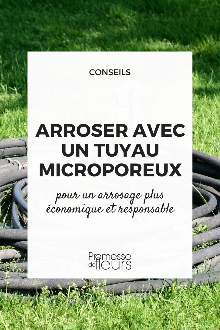 micro-porous hose watering water with a microporous hose
