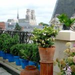 How do you calculate the volume of potting compost needed for a pot?