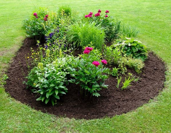 How to easily create a flower bed on a short grass meadow?