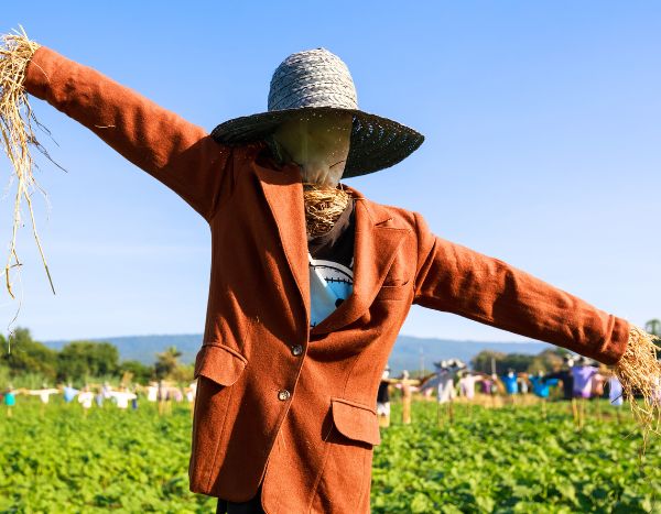 How to make a scarecrow for the garden?
