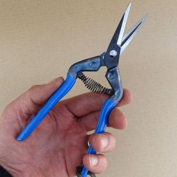 Long-bladed harvesting scissors