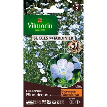 Linum Blue Dress - Flax seeds