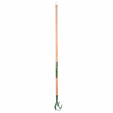 Spear and Jackson wooden handle 3-prong cultivator and hoe