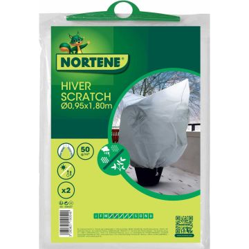Winter cover with velcro fastening 50g/m² Ø 1.25 m x 2 m x 1.80 m - pack of 2