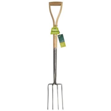 Small English digging fork with Burgon & Ball handle - RHS Range