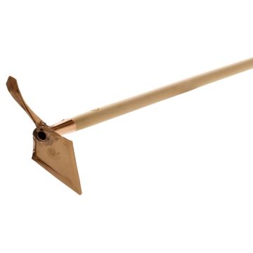 Polux long-handled hoe with a copper blade and tongue - PKS Bronze range