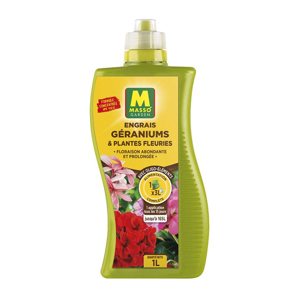 Liquid Fertiliser for Geraniums and Flowering Plants from Masso Garden