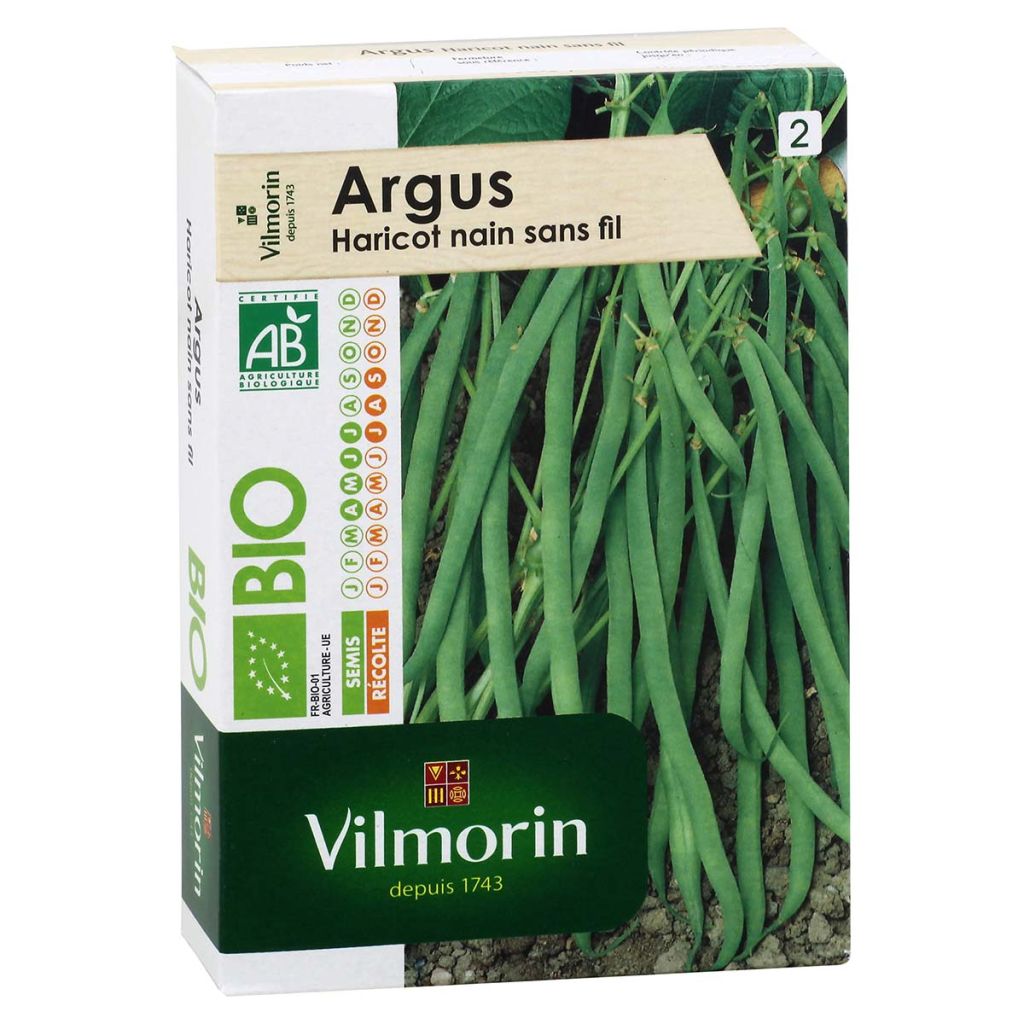 Haricot nain filet sans fil Argus - Vilmorin - qualité biologique