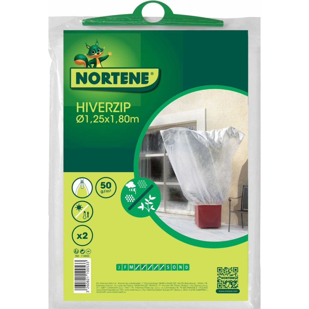 HIVERZIP White Zipped Cover 50 g/m²