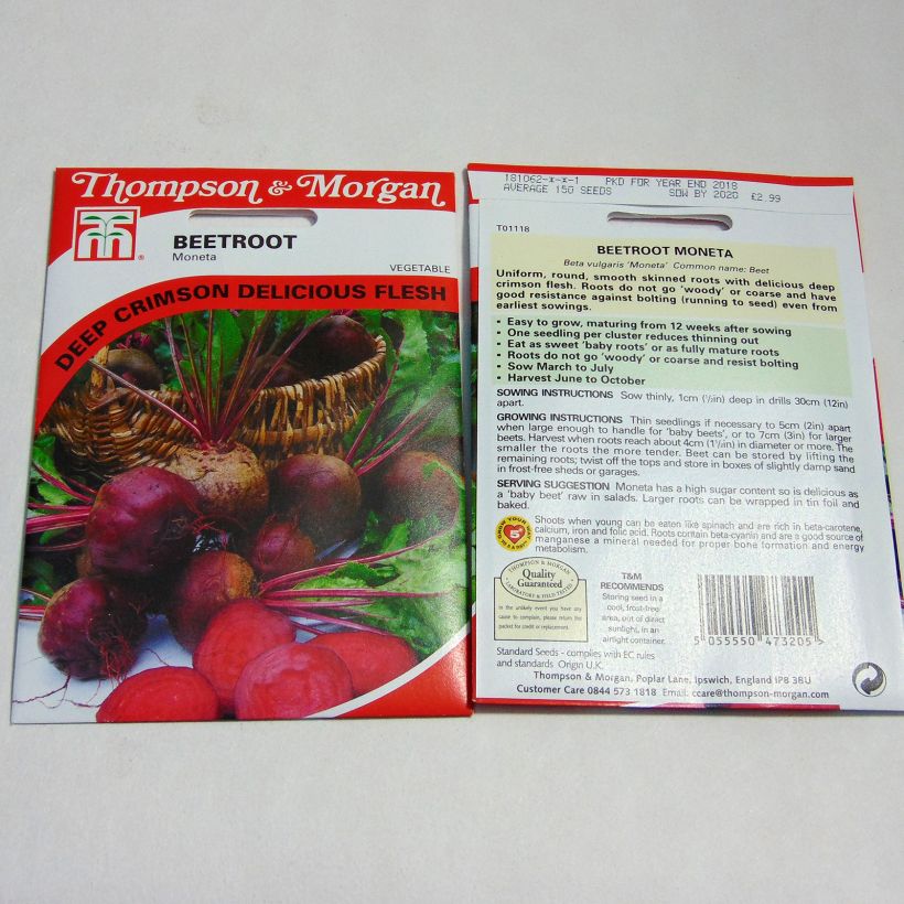 Example of Moneta Red Beetroot - Beta vulgaris specimen as delivered