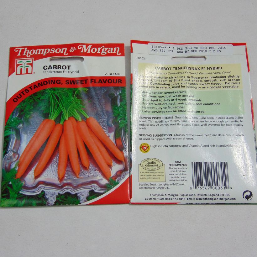 Example of Carrot Tendersnax F1 - Daucus carota specimen as delivered
