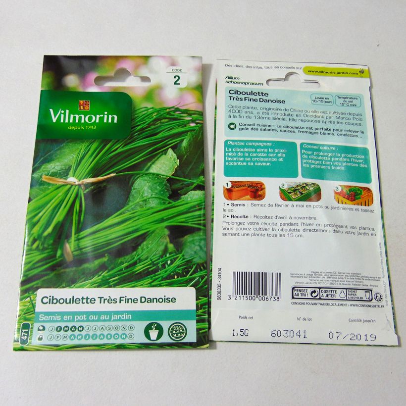 Example of Chives Very Fine Danish - Vilmorin Seeds specimen as delivered