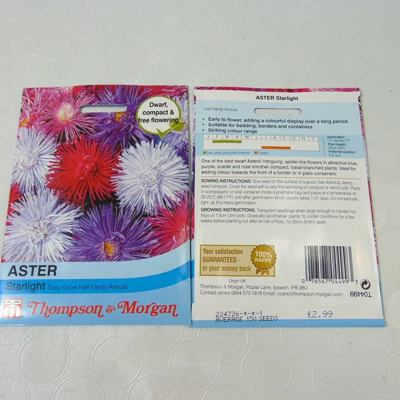 Example of China aster Starlight Mixed Seeds specimen as delivered