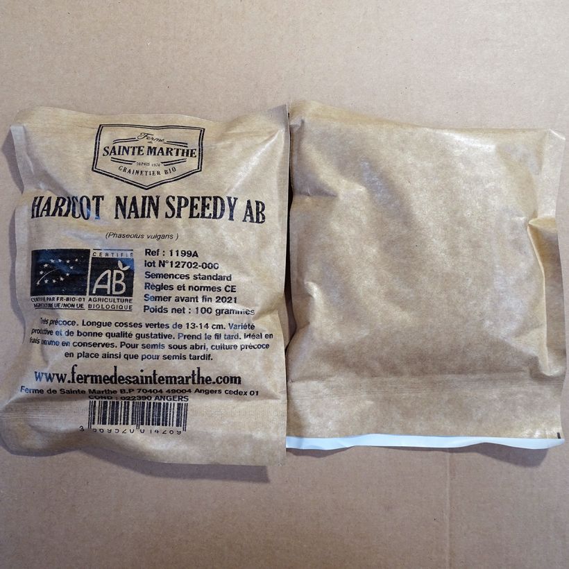 Example of Common bean Speedy specimen as delivered