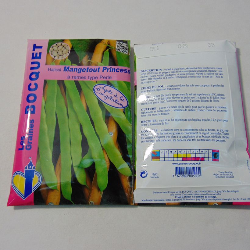 Example of Common bean Princess specimen as delivered