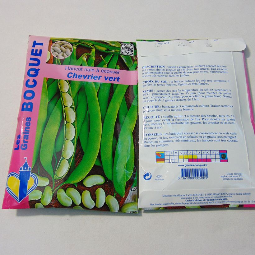 Example of Dwarf Bean for shelling Flageolet Chevrier vert specimen as delivered