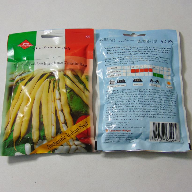Example of Dwarf Bean for Shelling Impero Bianco specimen as delivered