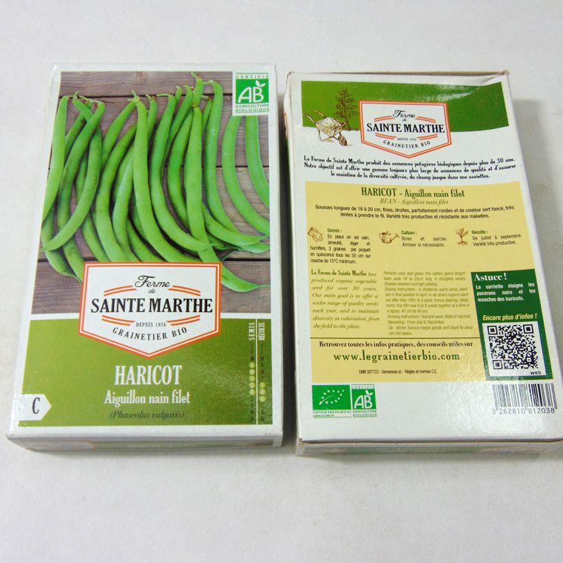 Example of Dwarf Filet Bean Aiguillon - Ferme de Sainte Marthe Seeds specimen as delivered