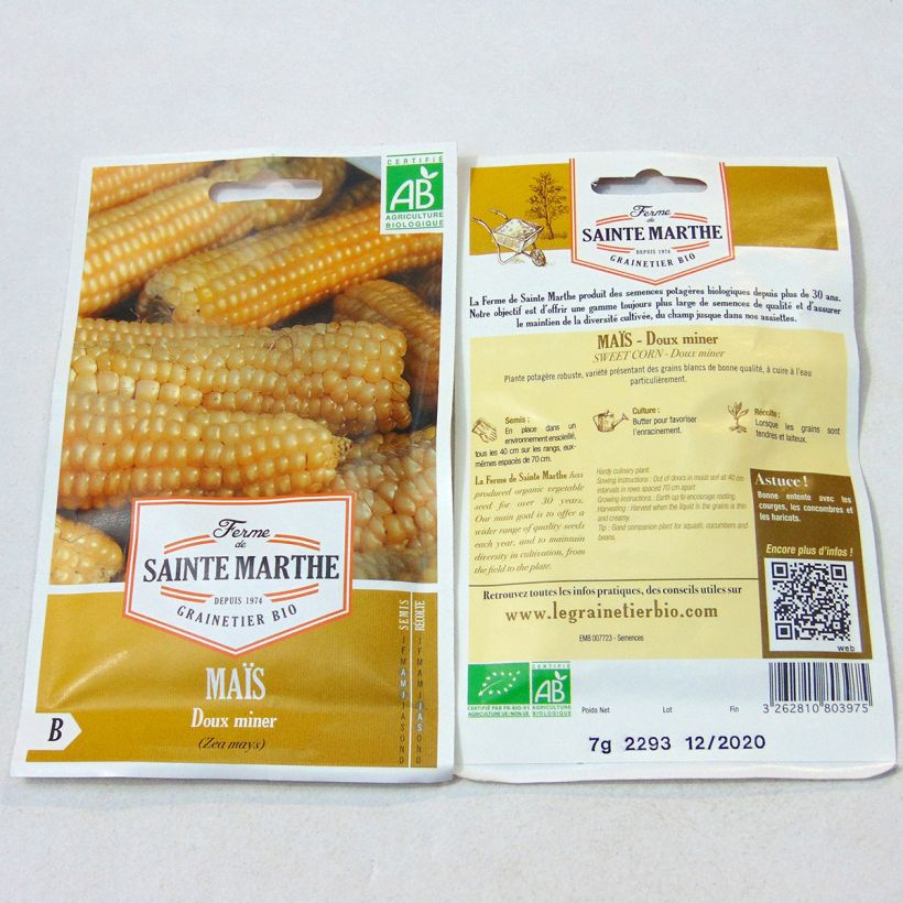 Example of Sweet Corn Miner - Ferme de Sainte Marthe Seeds specimen as delivered