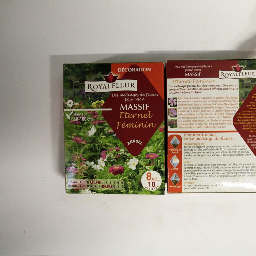Example of Eternel féminin flowerbed mix - Box for 8m2 specimen as delivered