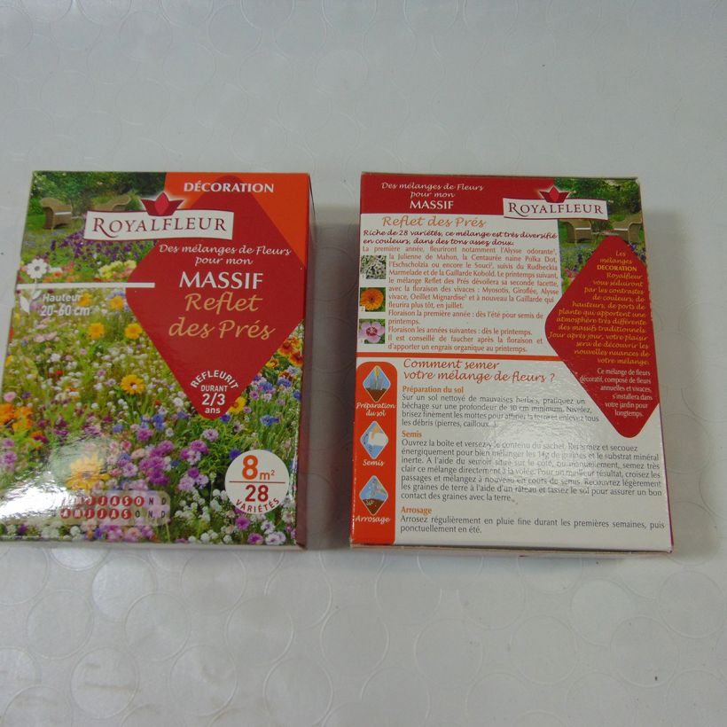 Example of Meadow-inspired flowerbed mix - Box for 8m2 specimen as delivered