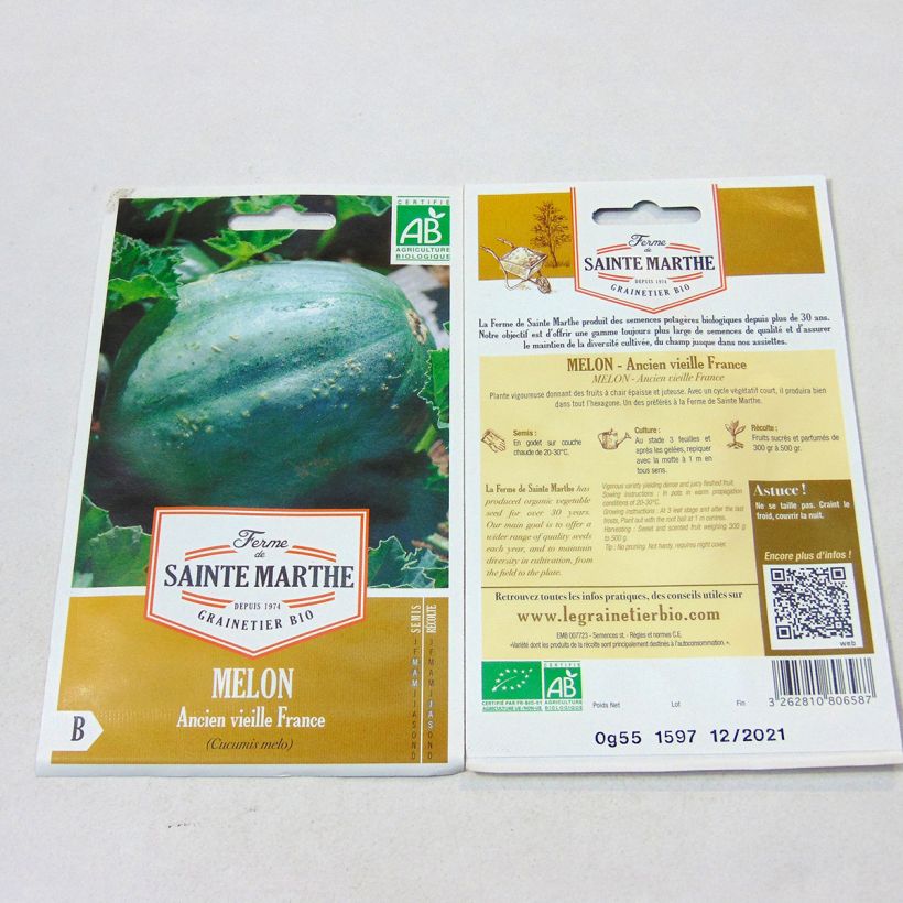 Example of Cucumis melo Ancien Vieille France specimen as delivered