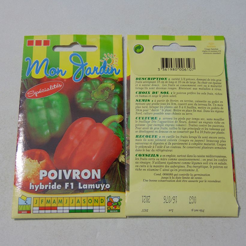 Example of Sweet Pepper Lamuyo F1 specimen as delivered