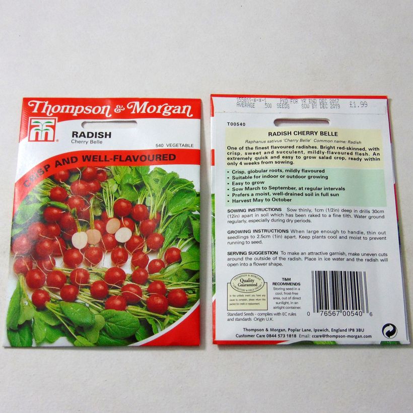 Example of Cherry Belle Radish specimen as delivered