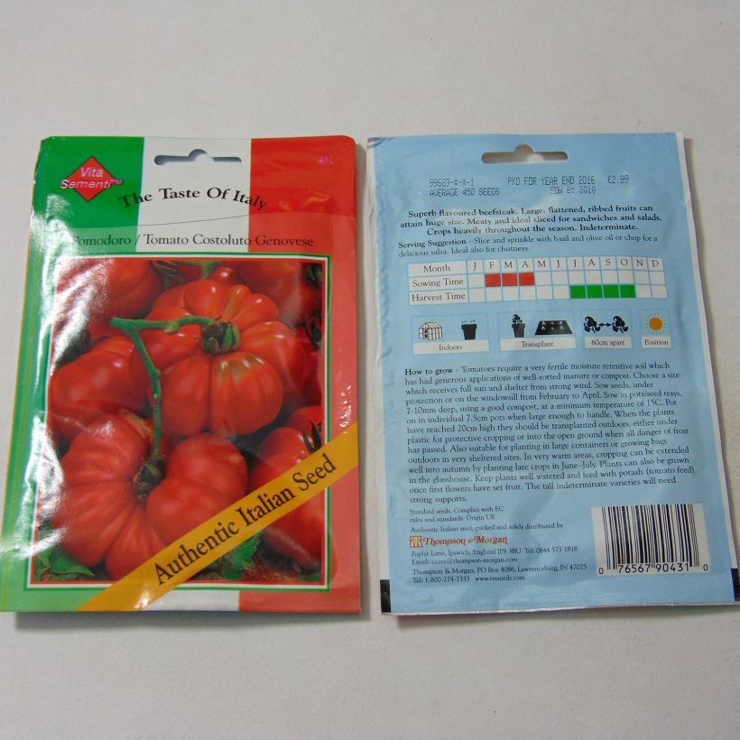 Example of Tomato Costoluto Genovese specimen as delivered