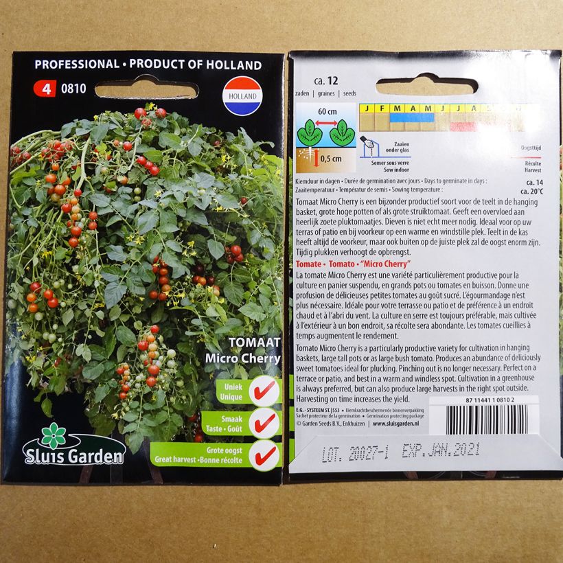 Example of Micro Cherry Tomato specimen as delivered