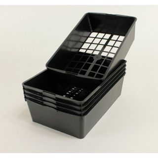 Black tray for 6 pots 7 x 7 x 6.4cm (3in) - sold in packs of 5