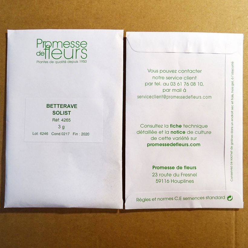 Example of Beetroot Solist per pack of 200 seeds (4g) specimen as delivered