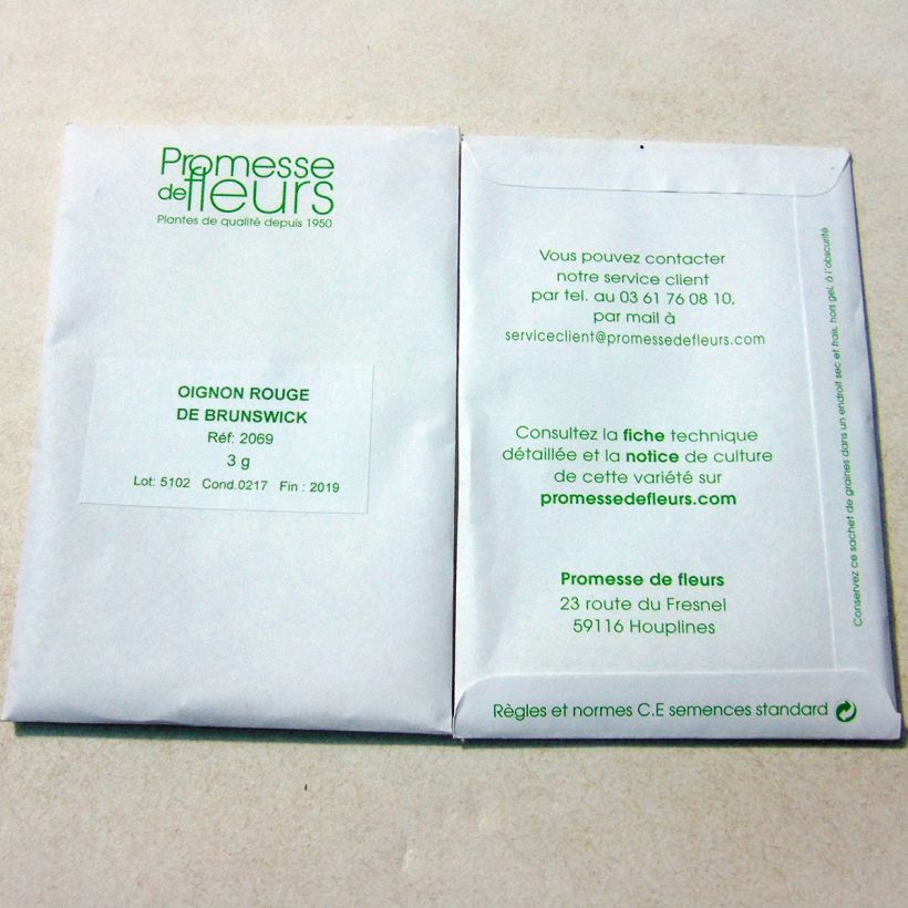 Example of Rouge foncé de Brunswick Red Onion - Allium cepa per pack of 600 seeds (3g) specimen as delivered