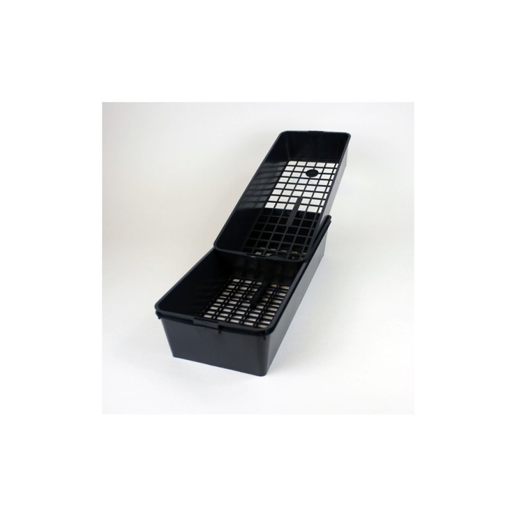 Black tray for 10 pots 7 x 7 x 6.4cm (3in) - sold in packs of 3