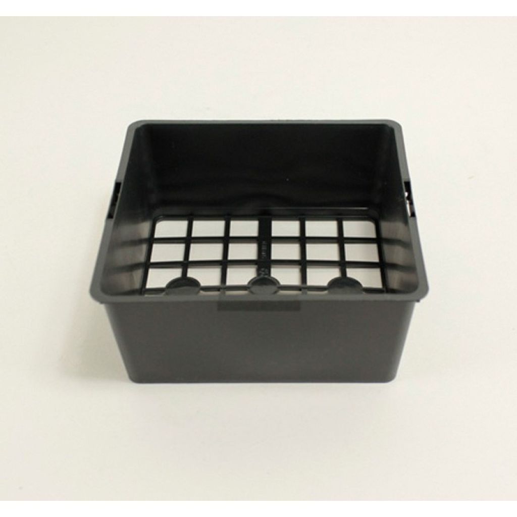 Black tray for 4 pots 7 x 7 x 6.4cm (3in) - sold in packs of 5.