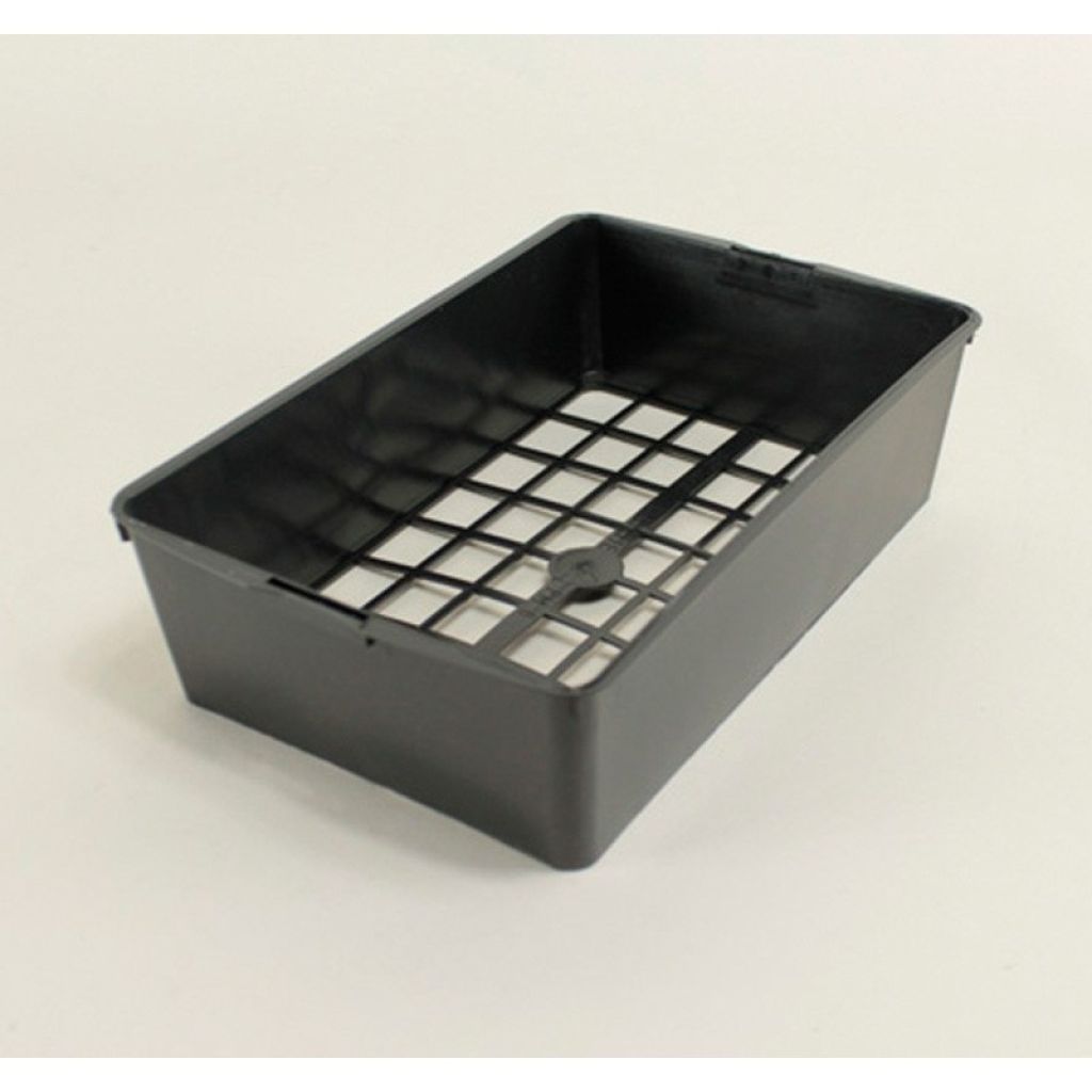 Black tray for 6 pots 7 x 7 x 6.4cm (3in) - sold in packs of 5