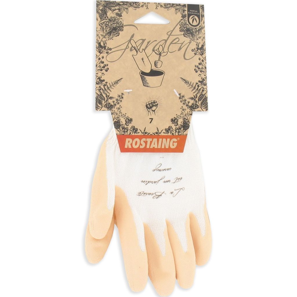 Rostaing Nude lightly scented garden gloves in beige