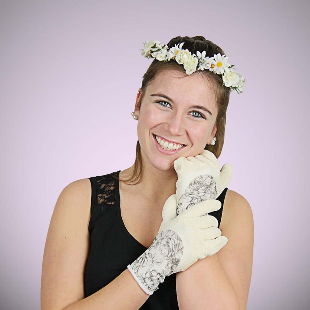 Rostaing Flower White Resistant Garden Gloves