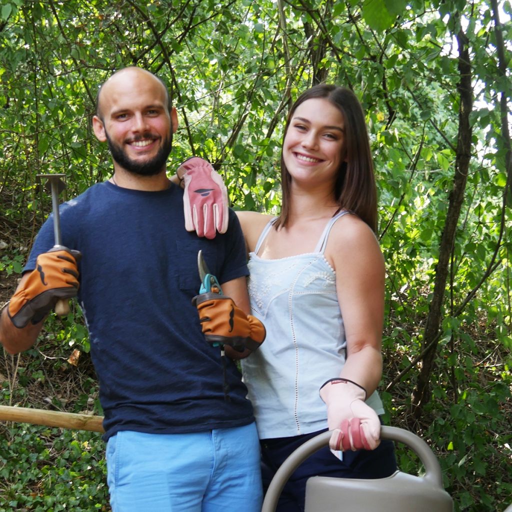 Rostaing Mister Brown Garden Gloves with Resistant Leather Palms