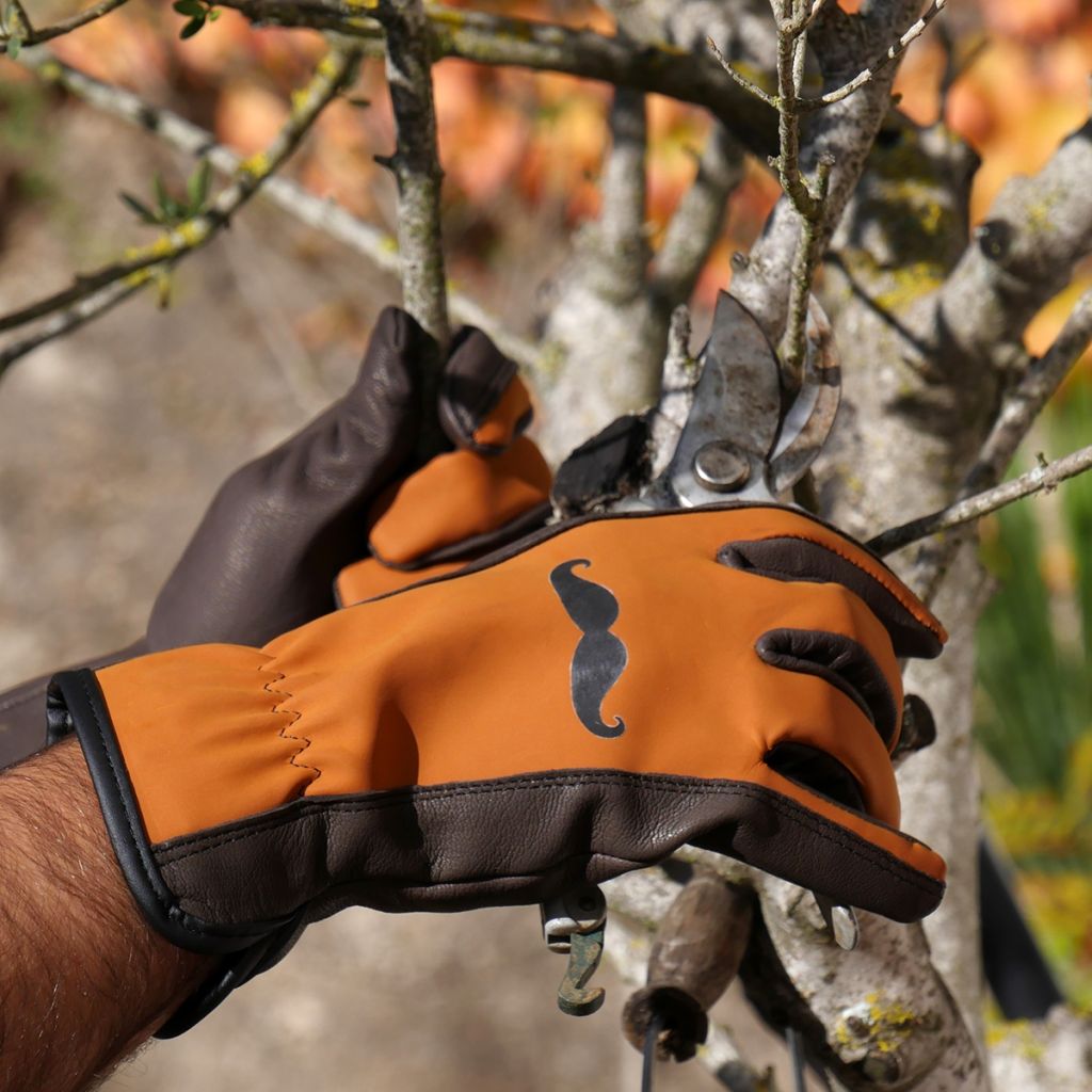 Rostaing Mister Brown Garden Gloves with Resistant Leather Palms