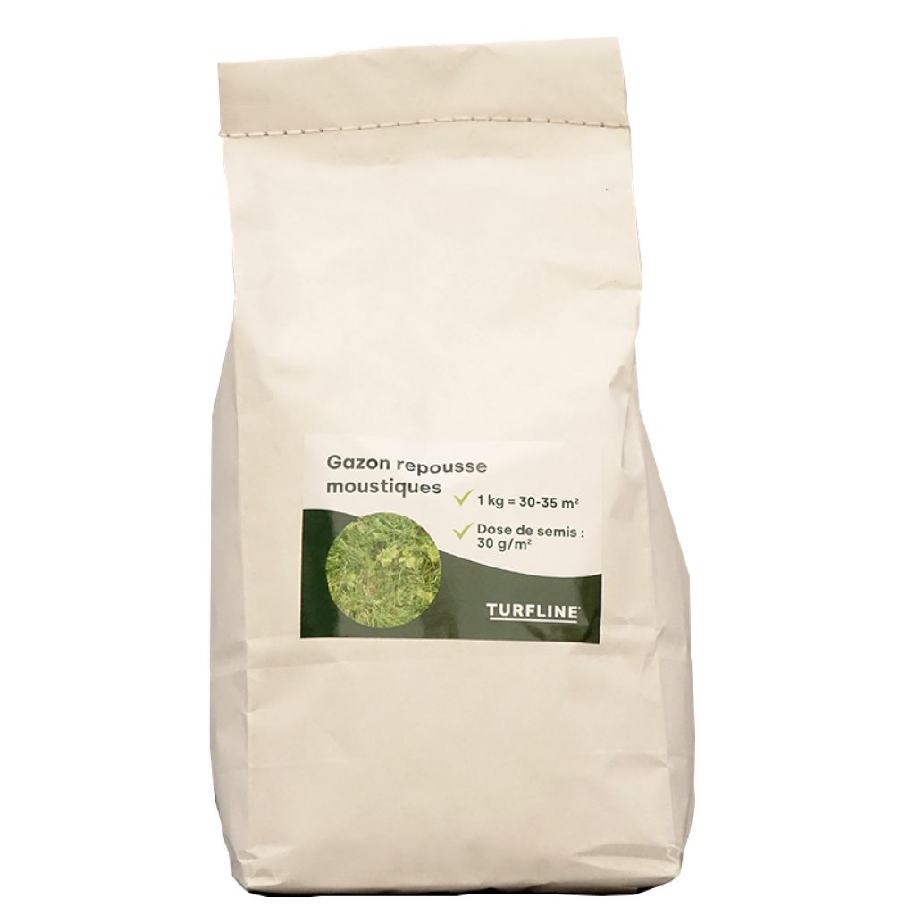 Mosquito and tick repellent lawn from TURFLINE - a blend of grasses and lemon balm to repel mosquitos and ticks