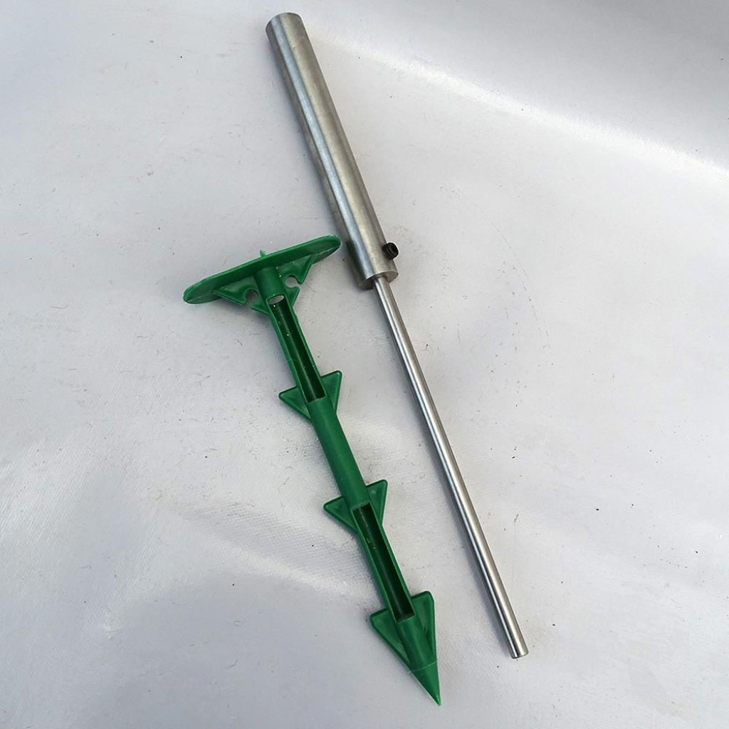 Installation Tool for Polypropylene Nails for Weed Control Mat