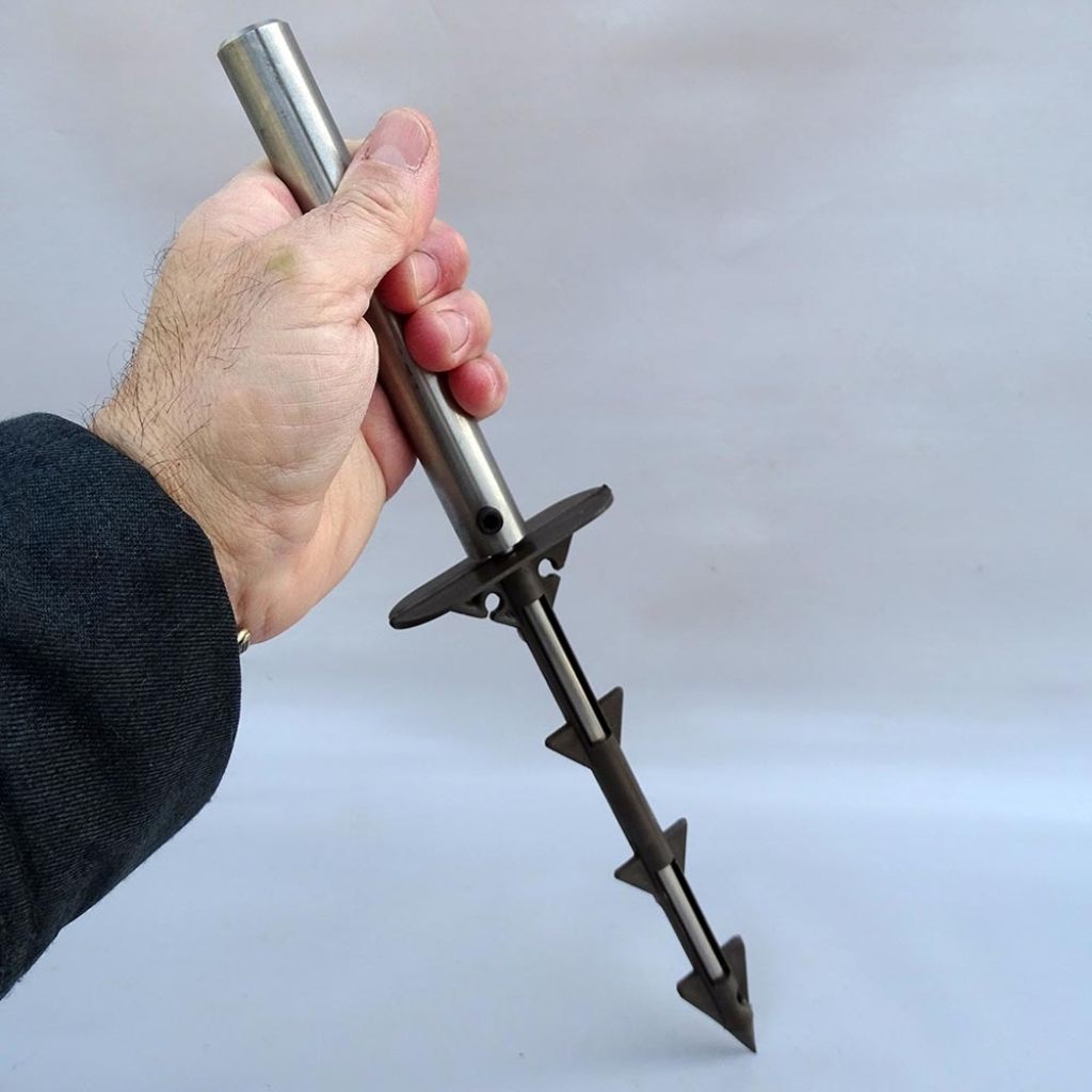 Installation Tool for Polypropylene Nails for Weed Control Mat