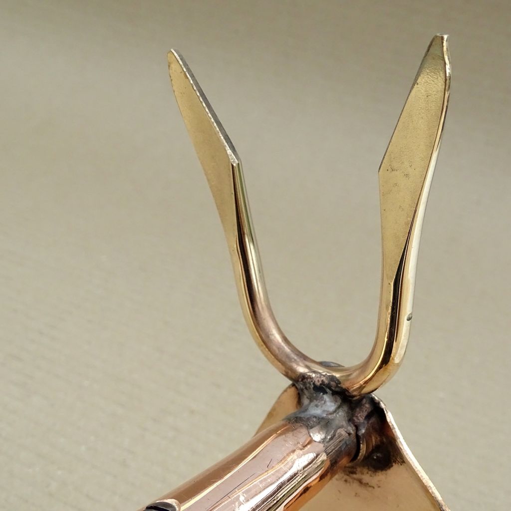 Long-handled copper hoe, pickaxe, and fork set in the Phoénix model - PKS Bronze Range