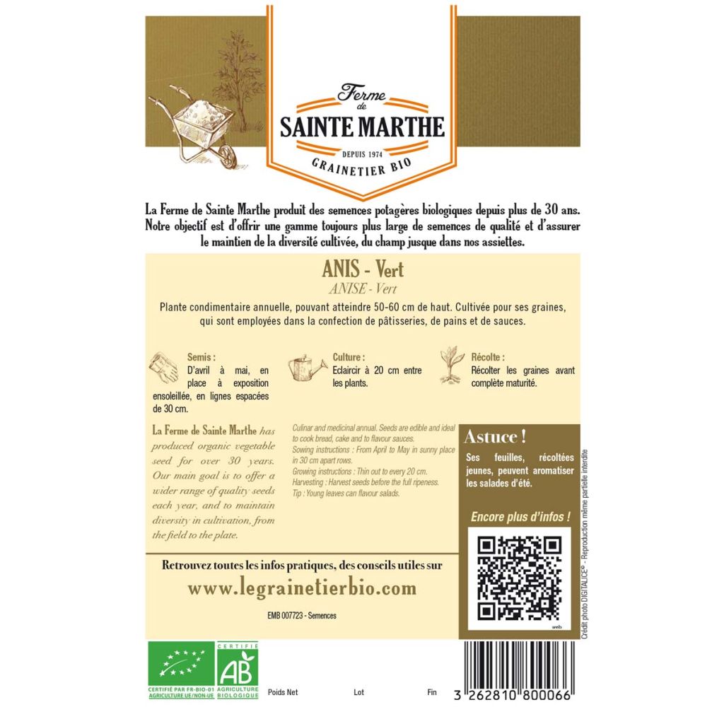 Organic Anise - Ferme de Sainte Marthe
