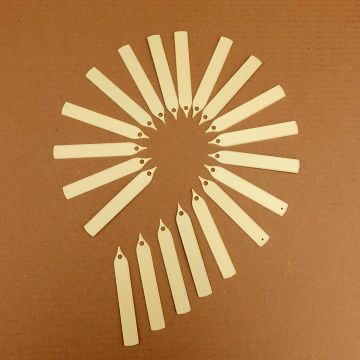 Narrow ivory plant label