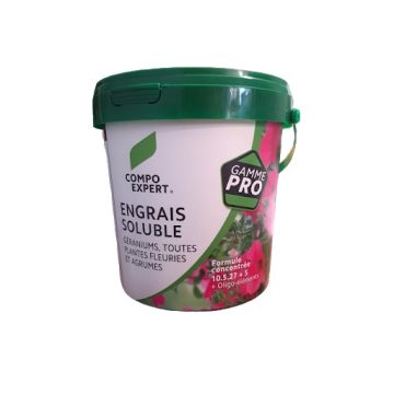 Soluble Fertiliser Geraniums 10 - 5 - 27 +5 Algospeed Pro in a 1 Kg bucket