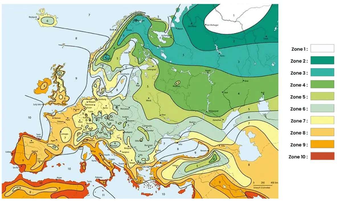 Hardiness map Hardiness map